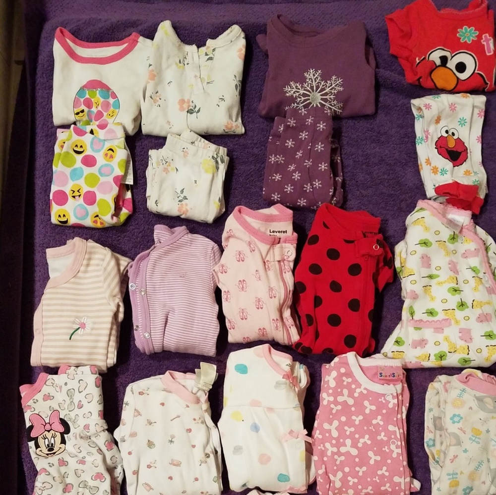 1 & 2 piece girls pajama sets